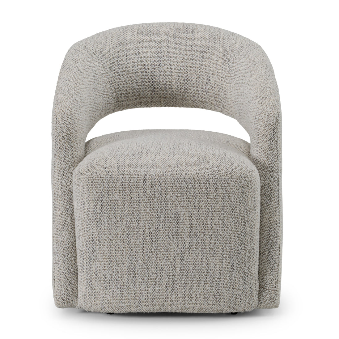 Kadoka - Modern Light Grey Fabric Dining Chair w/ Castor Wheels