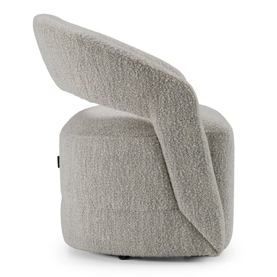 Kadoka - Modern Light Grey Fabric Dining Chair w/ Castor Wheels - image 2
