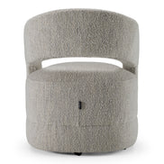 Kadoka - Modern Light Grey Fabric Dining Chair w/ Castor Wheels - image 3