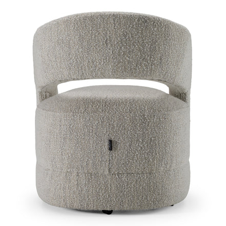 Kadoka - Modern Light Grey Fabric Dining Chair w/ Castor Wheels - image 3