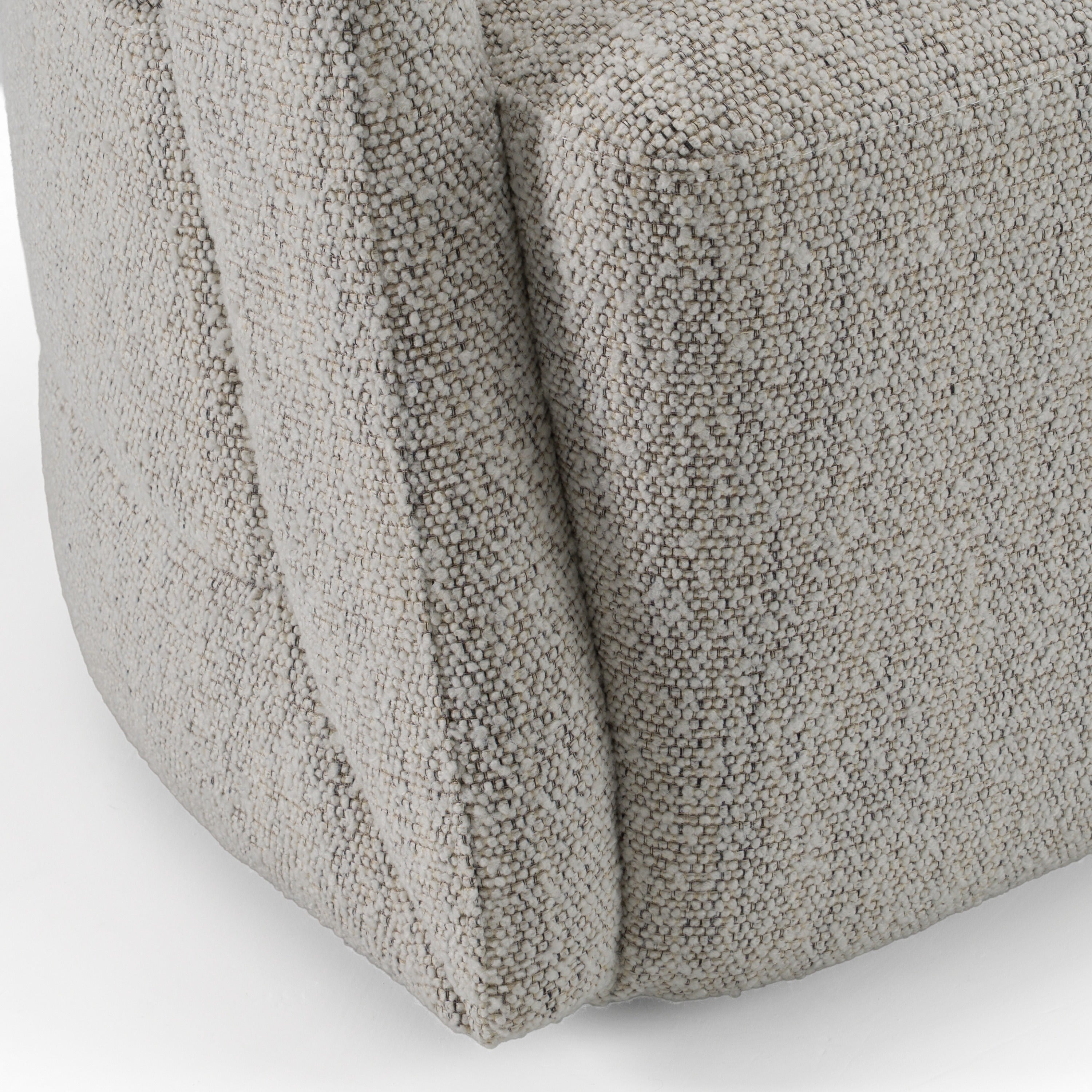 Kadoka - Modern Light Grey Fabric Dining Chair w/ Castor Wheels - image 4