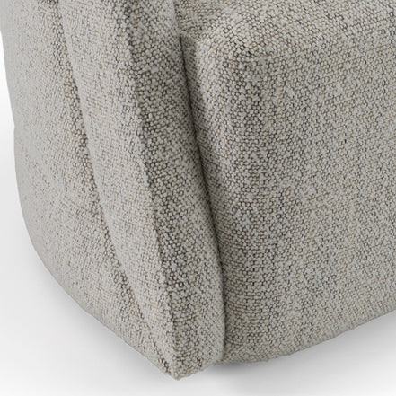 Kadoka - Modern Light Grey Fabric Dining Chair w/ Castor Wheels - image 4