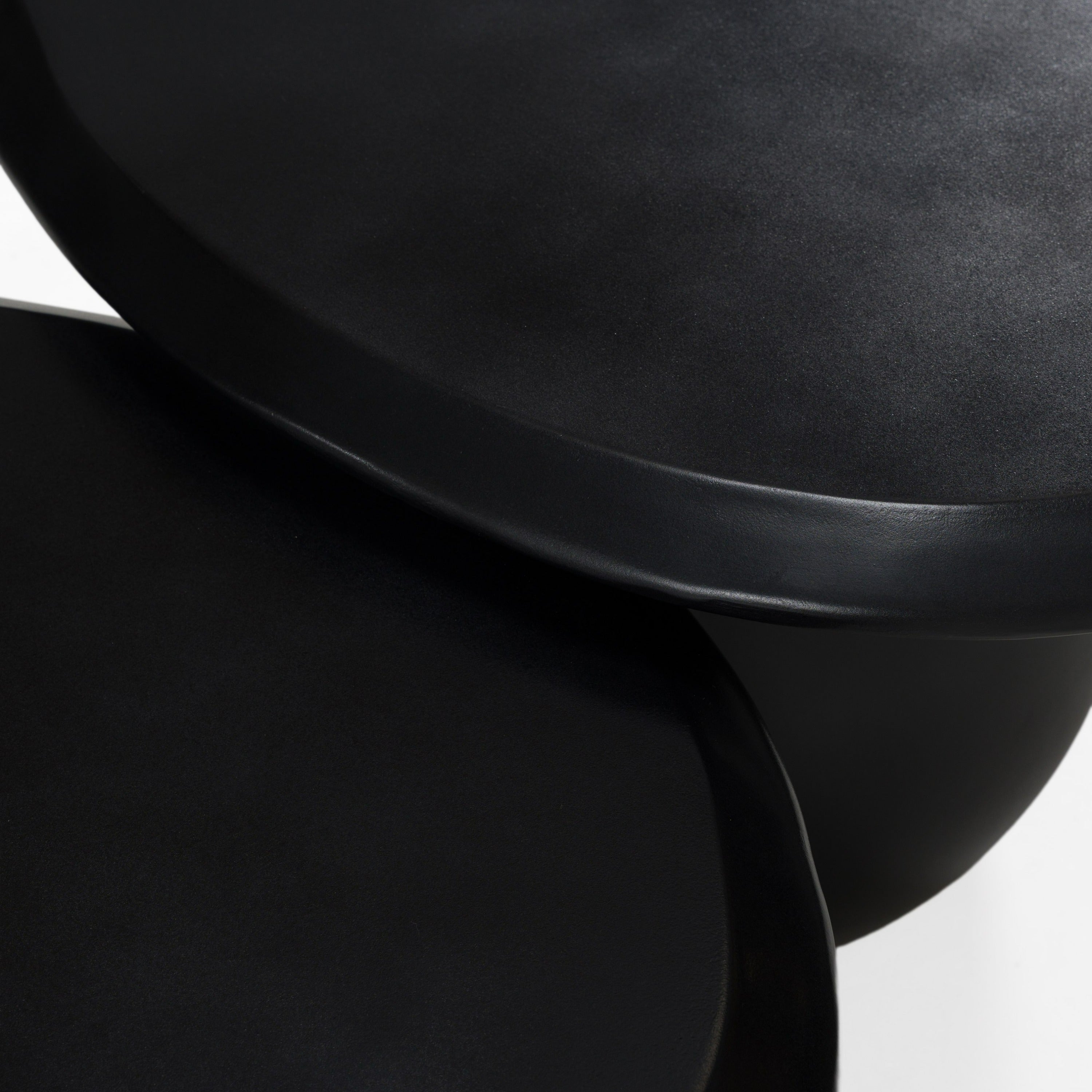 Kalvin - Modern Black Concrete Nesting Coffee Table Set - image 3