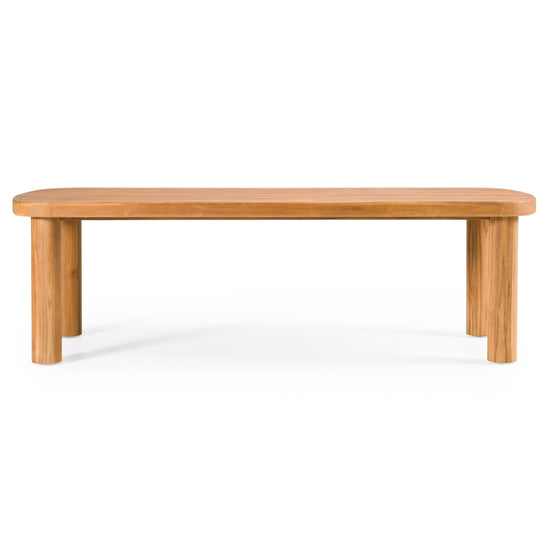 Kamari - Outdoor Teak & Grey Olefin Fabric Dining Table Set - image 2