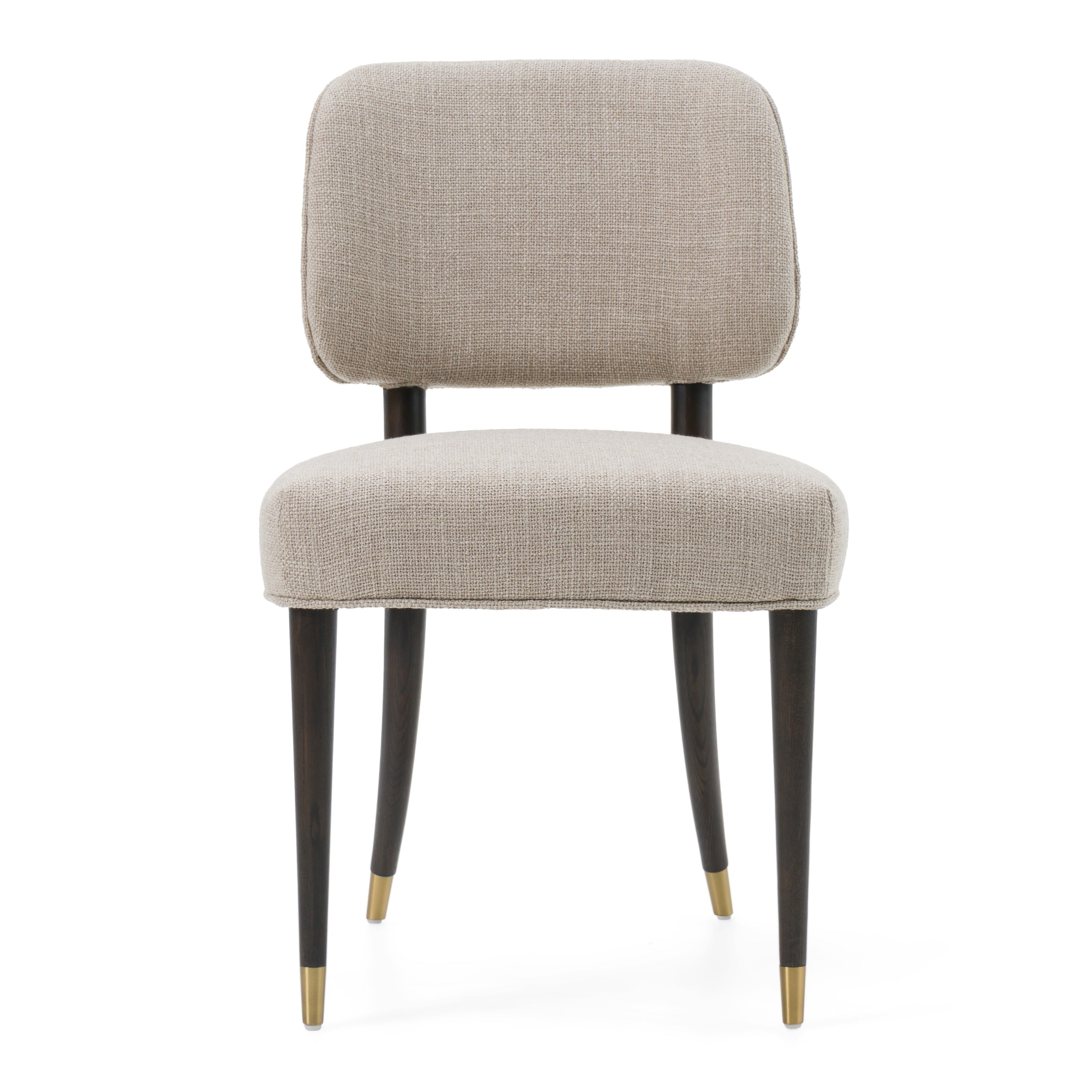 Kathy - Modern Beige Fabric + Oak Dining Chair (Set of 2) - image 2