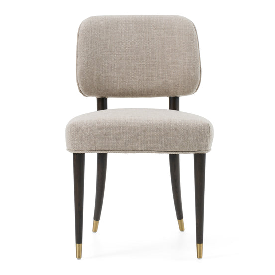 Kathy - Modern Beige Fabric + Oak Dining Chair (Set of 2) - image 2