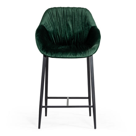 Katrina - Modern Green Fabric Bar Stool - image 5