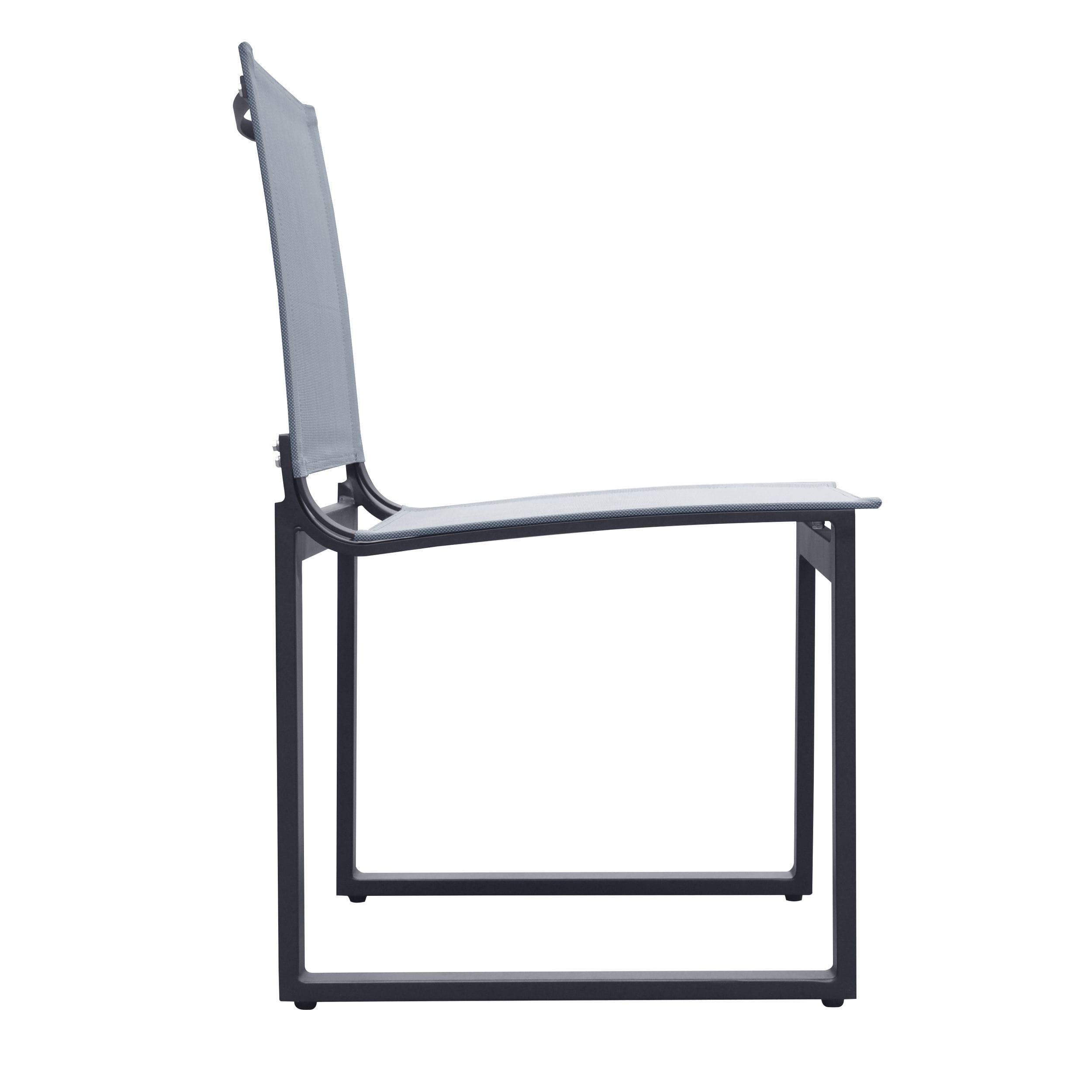 Kayak - Modern Outdoor Dark Charcoal Dining Chair (Set of 2) - image 3
