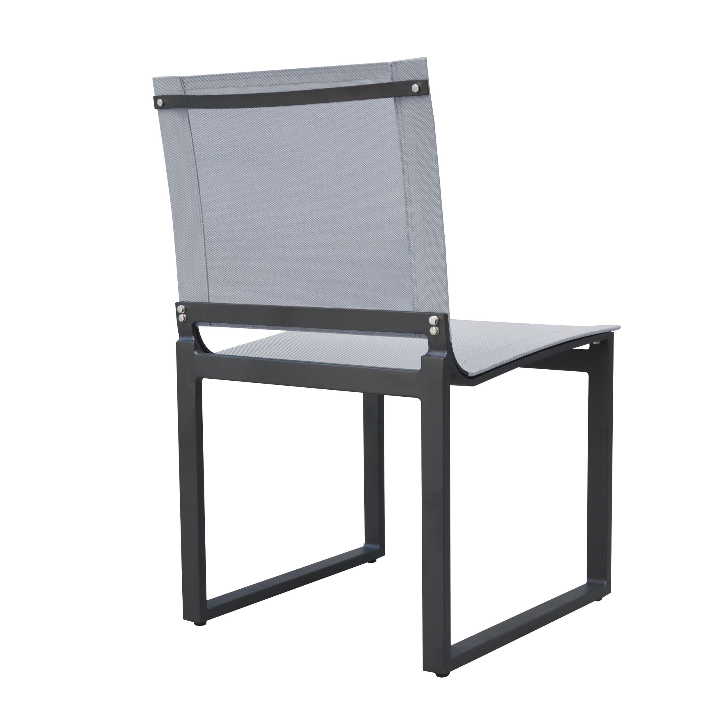 Kayak - Modern Outdoor Dark Charcoal Dining Chair (Set of 2) - image 4