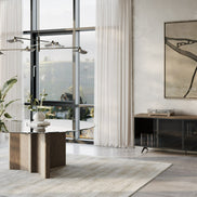 Kaye - Modern Walnut + Glass 71