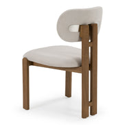 Kelsey - Modern Light Grey Fabric + Brown Ash Dining Chair - image 3