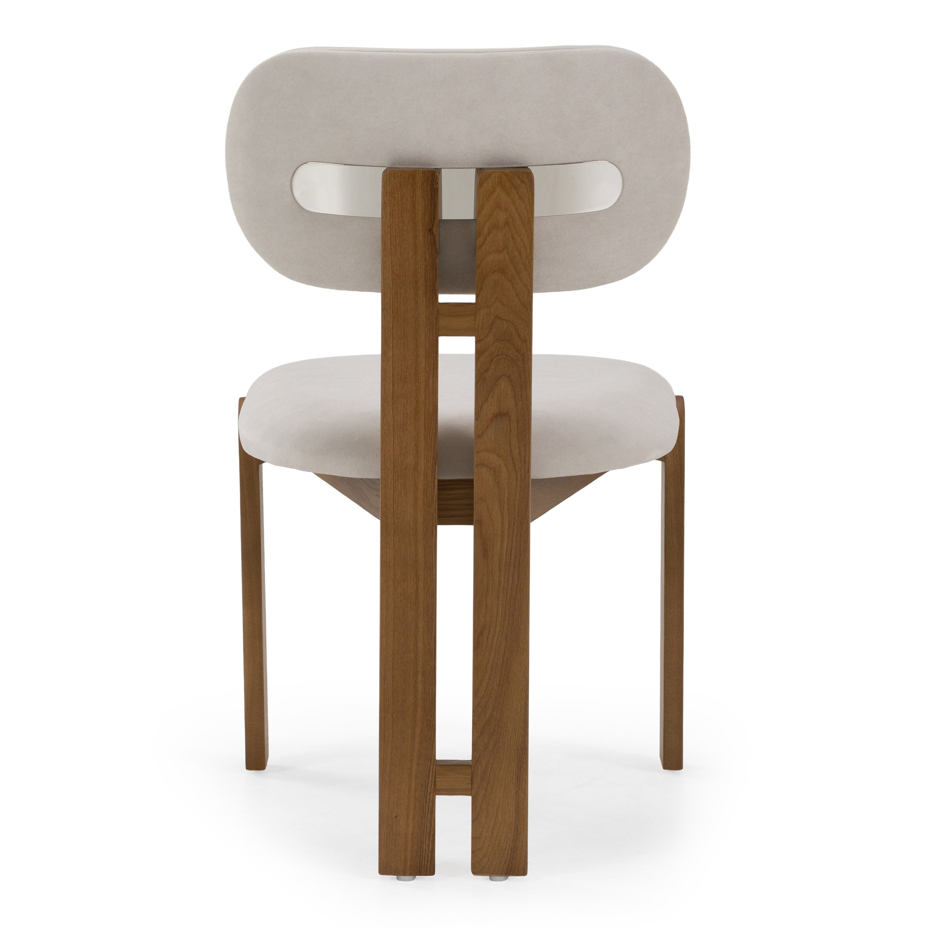 Kelsey - Modern Light Grey Fabric + Brown Ash Dining Chair - image 4
