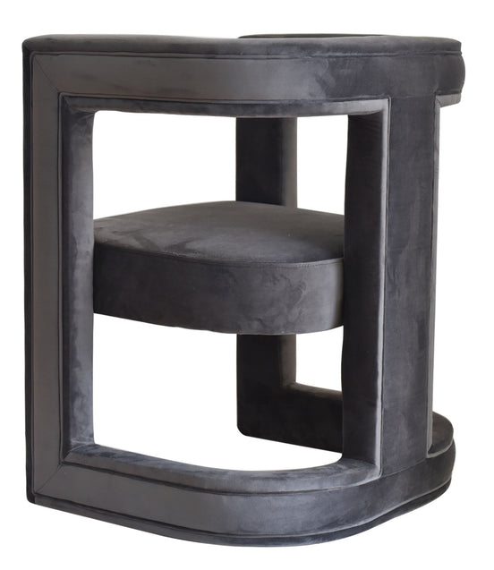 Kendra - Dark Grey Fabric Accent Chair - image 2