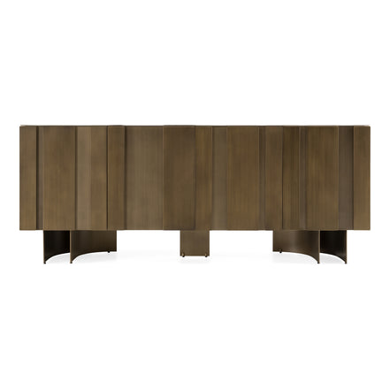 Kiefer - Modern Faux Travertine Ceramic + Bronze Buffet - image 2