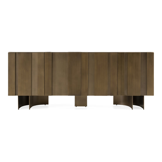 Kiefer - Modern Faux Travertine Ceramic + Bronze Buffet - image 2