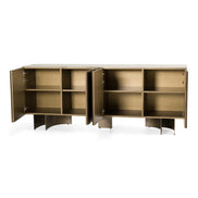 Kiefer - Modern Faux Travertine Ceramic + Bronze Buffet - image 5