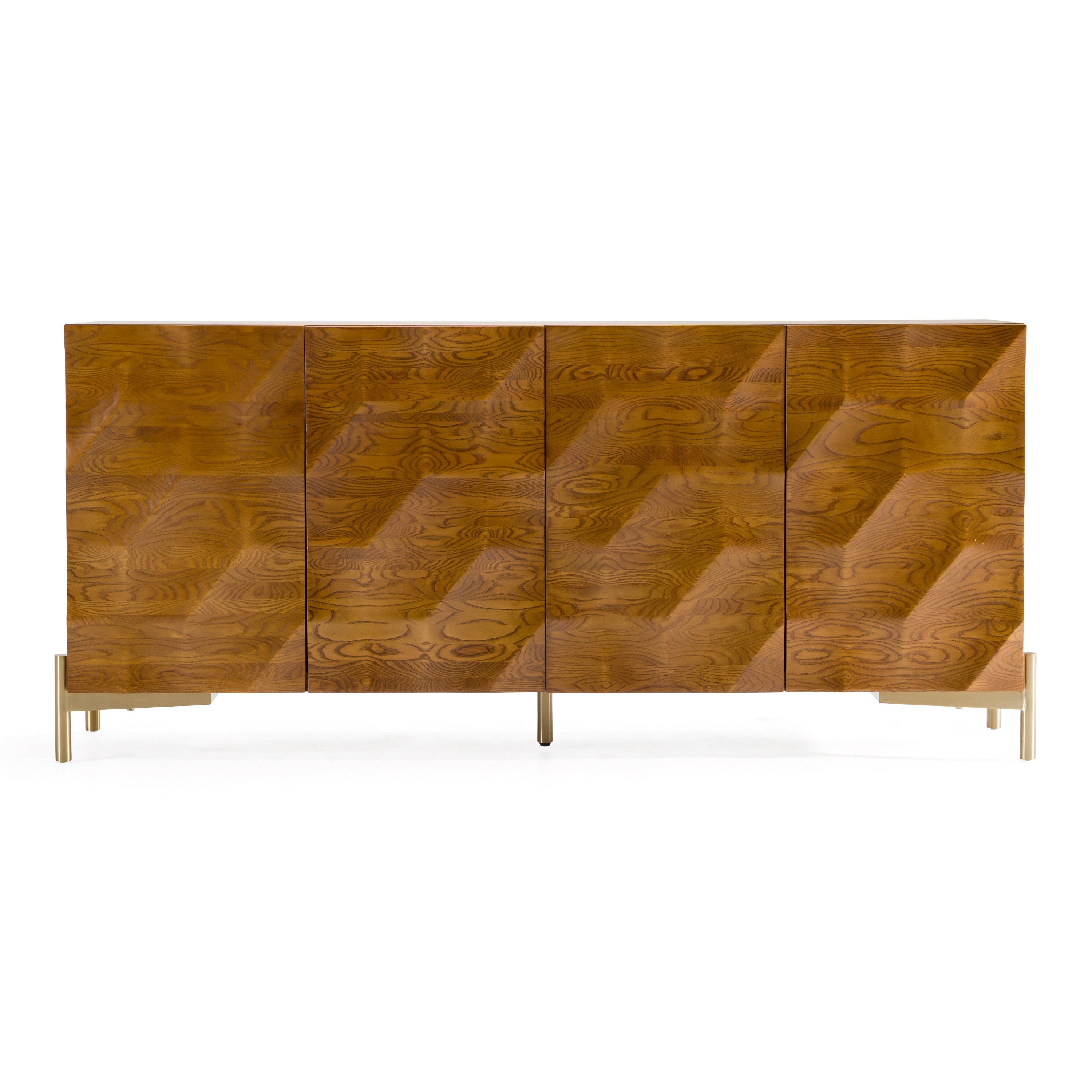 Killeen - Modern Gold + Walnut Buffet - image 2