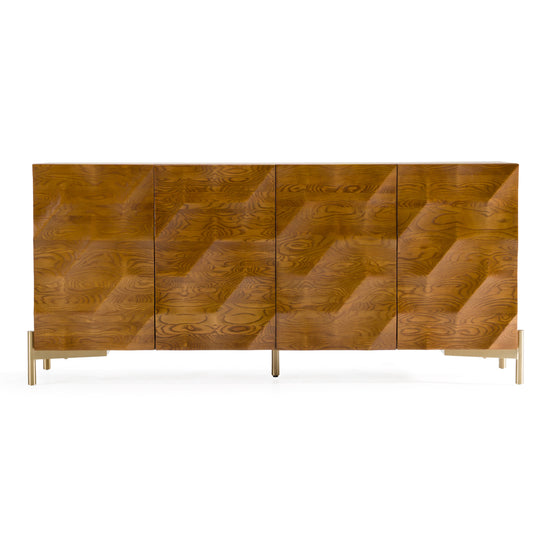 Killeen - Modern Gold + Walnut Buffet - image 2