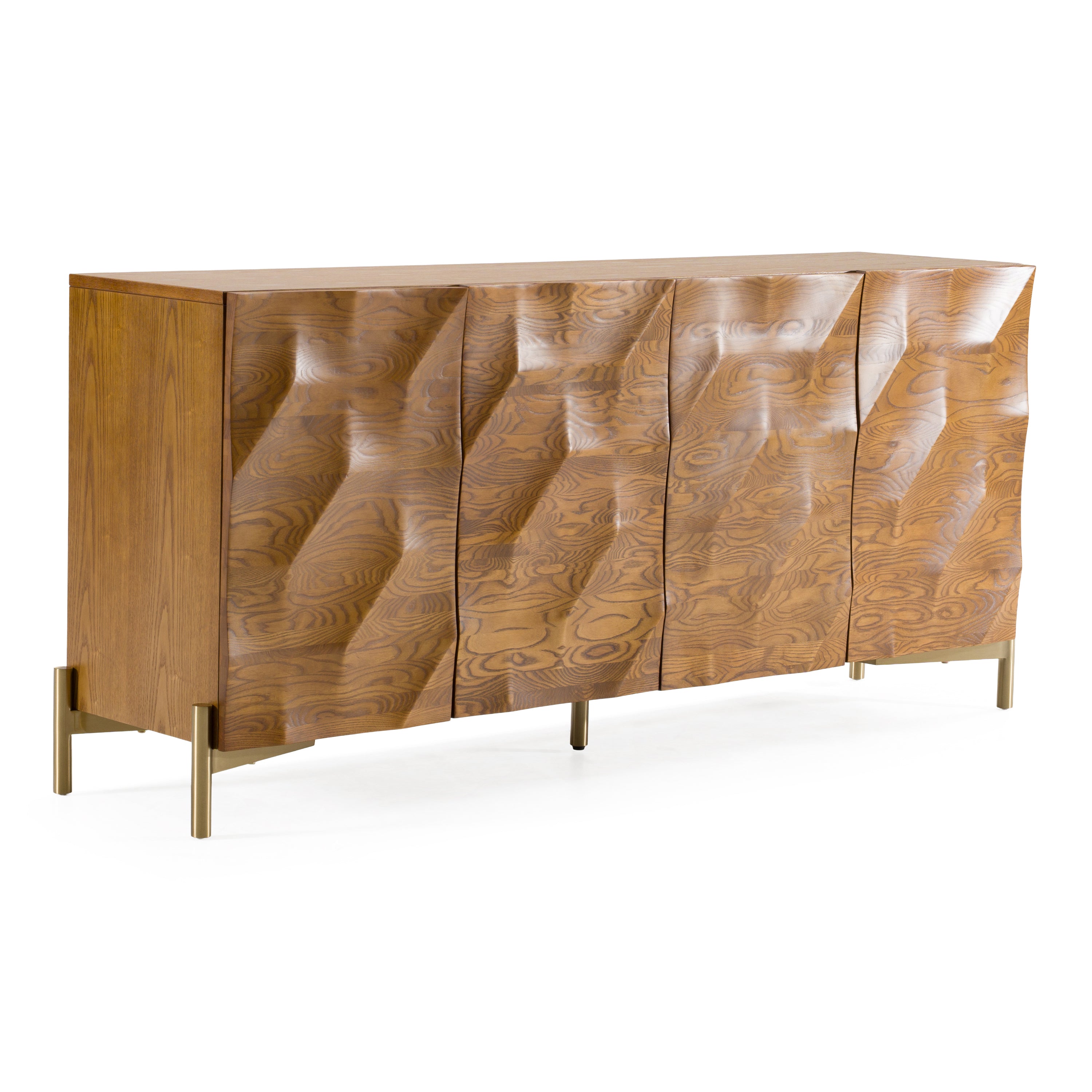 Killeen - Modern Gold + Walnut Buffet - image 3