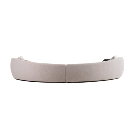 Kilmer Modern Grey Curved Fabric Sectional Sofa - image 5