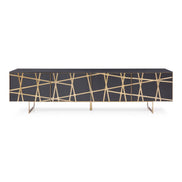 Kilson - Modern Black Oak & Champagne Gold TV Stand - image 4