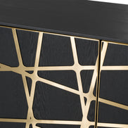 Kilson - Modern Black Oak & Champagne Gold Buffet - image 5