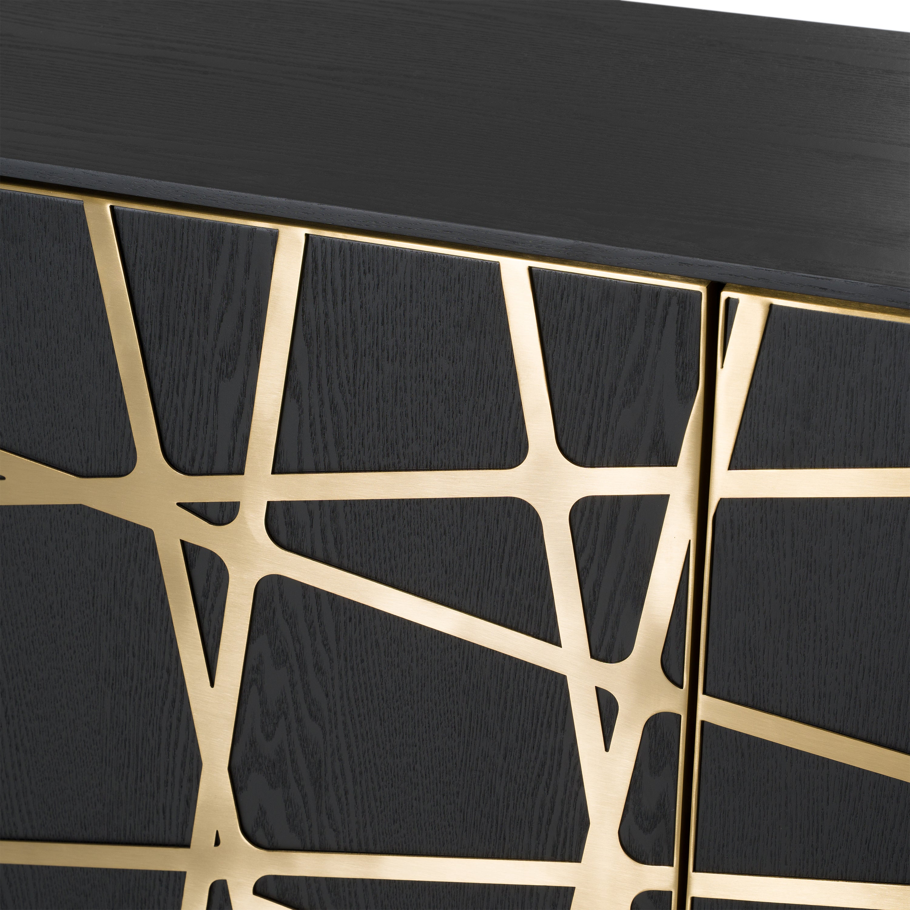 Kilson - Modern Black Oak & Champagne Gold Buffet - image 5
