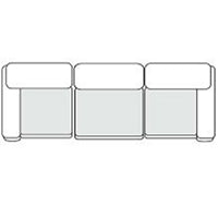 Kinsey - Modern Blue Fabric Modular Sectional Sofa-3-Piece Sectional