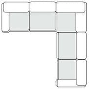 Kinsey - Modern Blue Fabric Modular Sectional Sofa-5-Piece Sectional - image 2