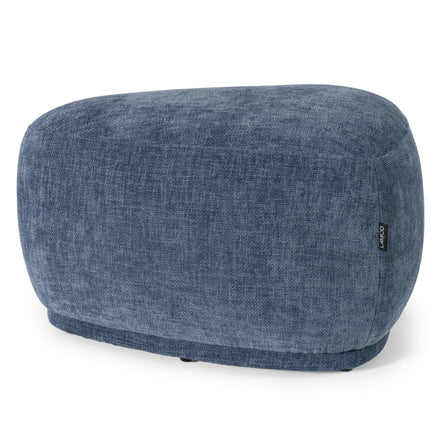 Kinsey - Modern Blue Small River Rock Ottoman