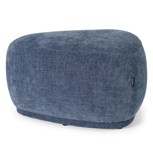 Kinsey - Modern Blue Small River Rock Ottoman