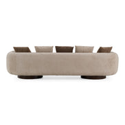 Kiran - Modern Beige + Brown Fabric Sofa - image 4