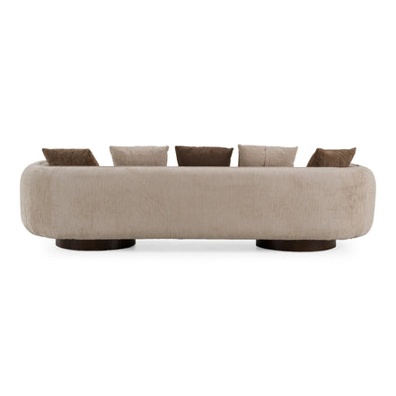Kiran - Modern Beige + Brown Fabric Sofa - image 4
