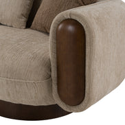 Kiran - Modern Beige + Brown Fabric Sofa - image 5