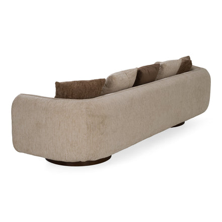 Kiran - Modern Beige + Brown Fabric Sofa - image 3