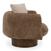 Kiran - Modern Brown + Beige Swivel Accent Chair - image 2