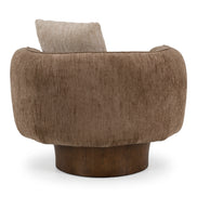 Kiran - Modern Brown + Beige Swivel Accent Chair - image 4