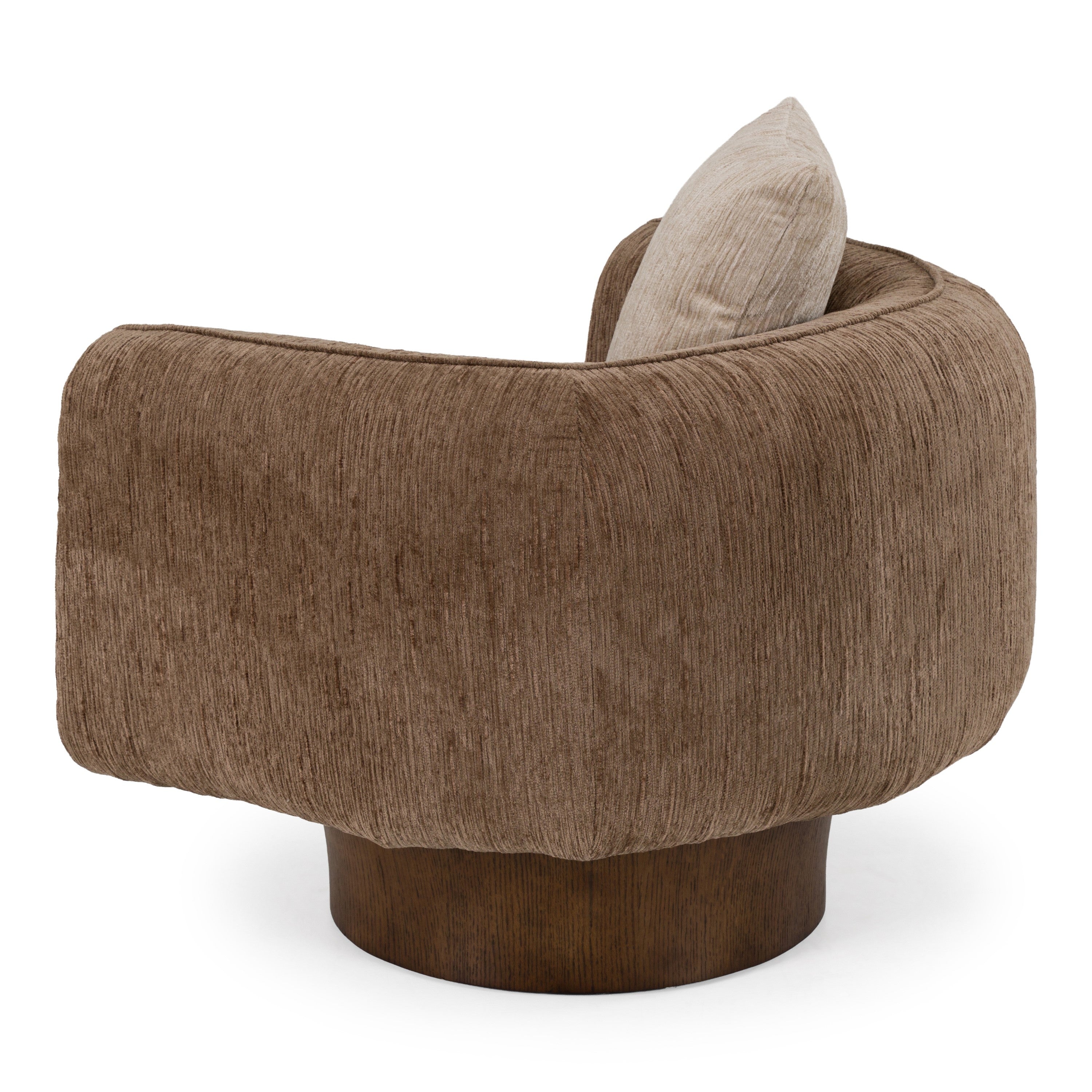 Kiran - Modern Brown + Beige Swivel Accent Chair - image 3