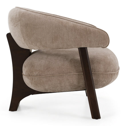 Kirby - Modern Tan Fabric + Brown Oak Accent Chair - image 2