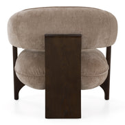Kirby - Modern Tan Fabric + Brown Oak Accent Chair - image 4