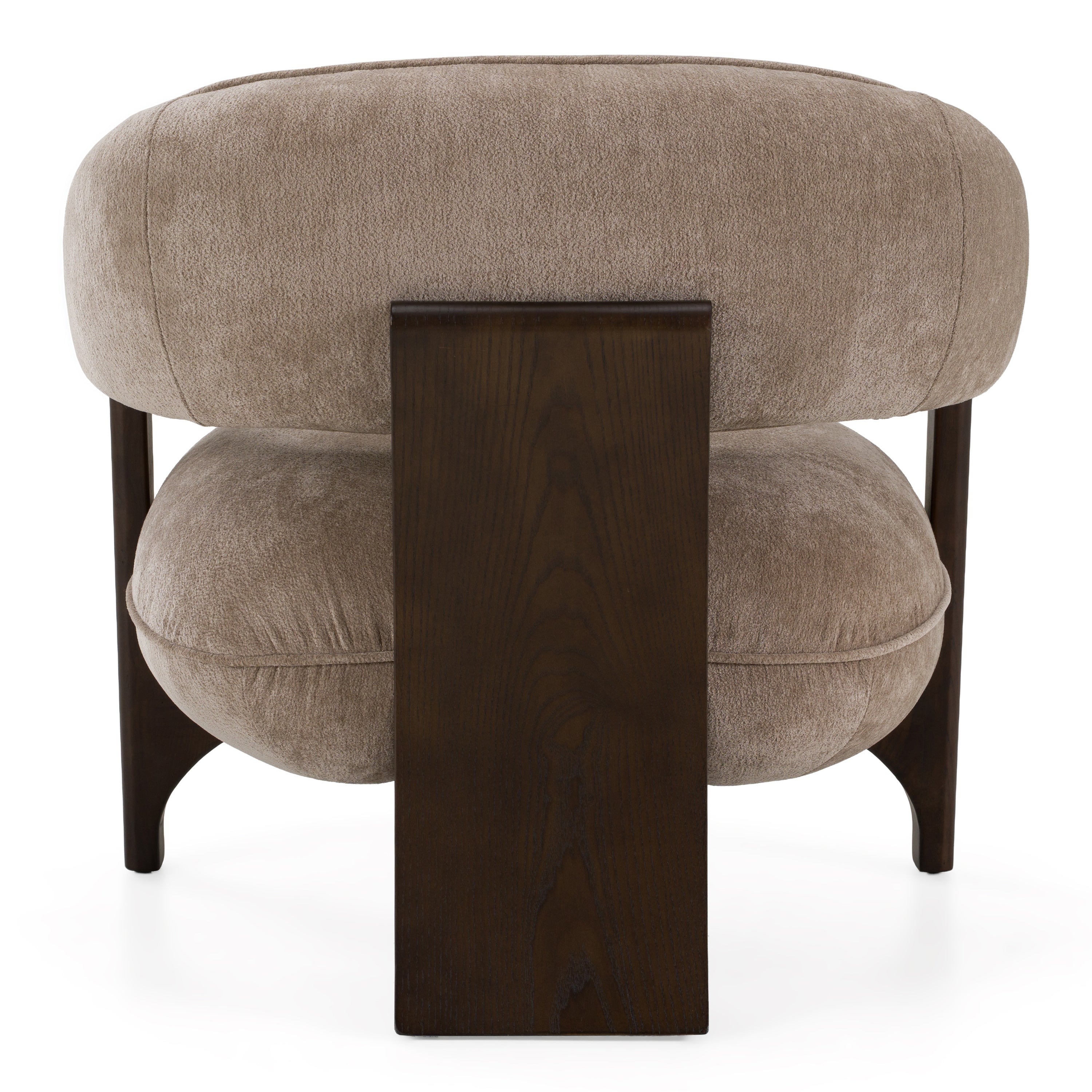 Kirby - Modern Tan Fabric + Brown Oak Accent Chair - image 4