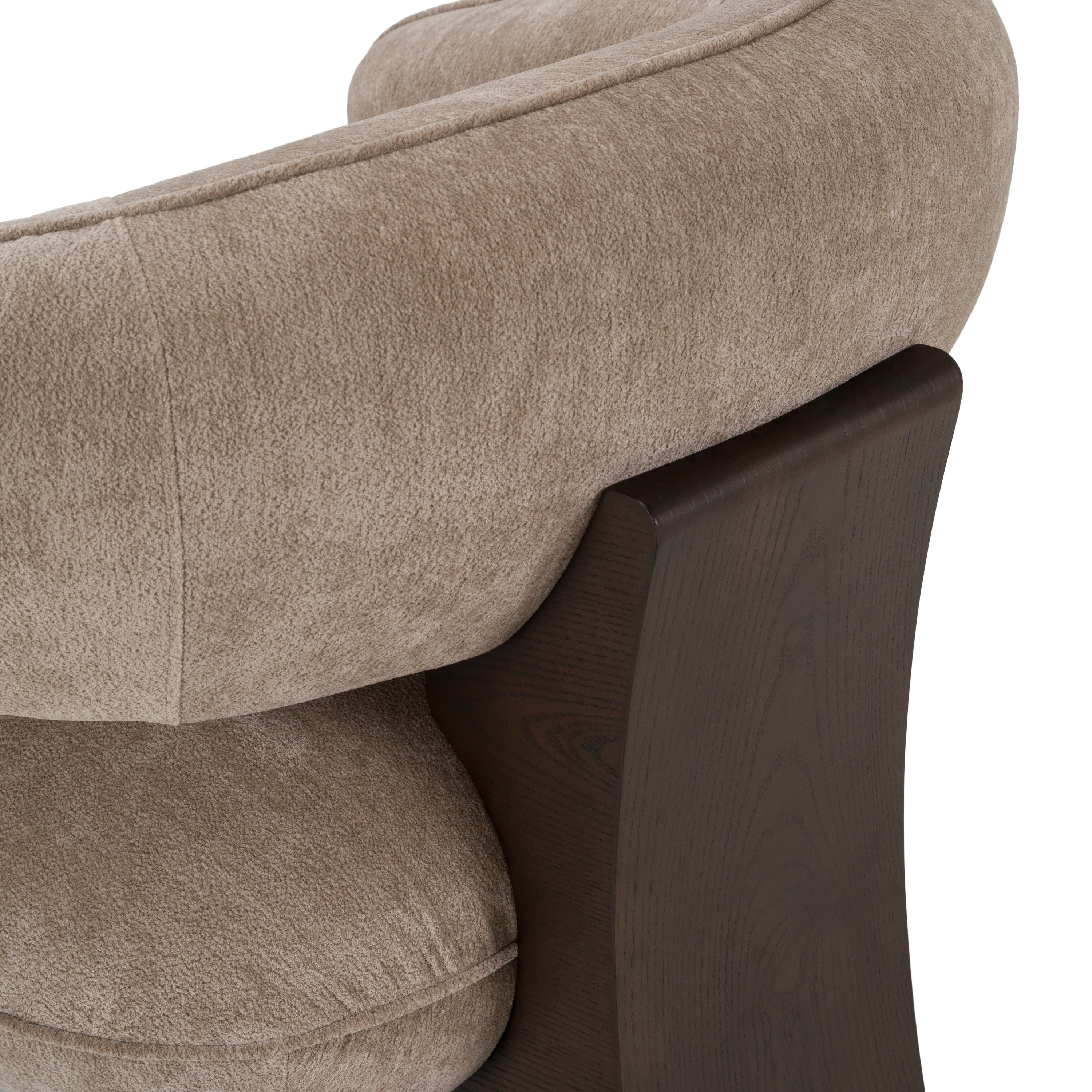Kirby - Modern Tan Fabric + Brown Oak Accent Chair - image 5