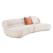 Knight - Modern Beige Fabric Curved Sectional Sofa - image 4