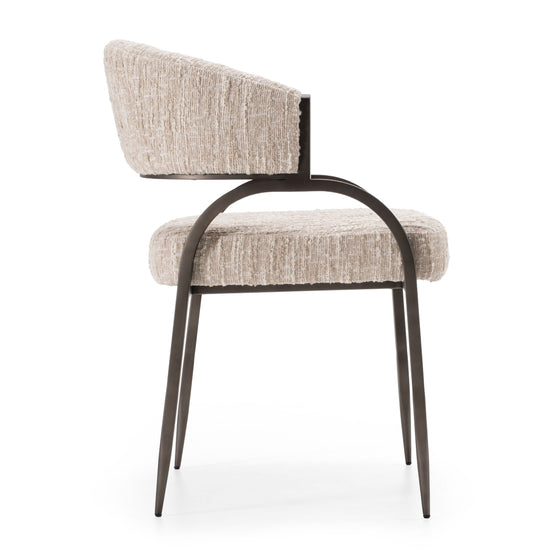 Kobe - Modern Beige Fabric Dining Chair - image 2
