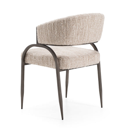 Kobe - Modern Beige Fabric Dining Chair - image 5