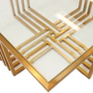 Kodiak - Glam Clear Glass and Gold Glass Coffee Table - image 2