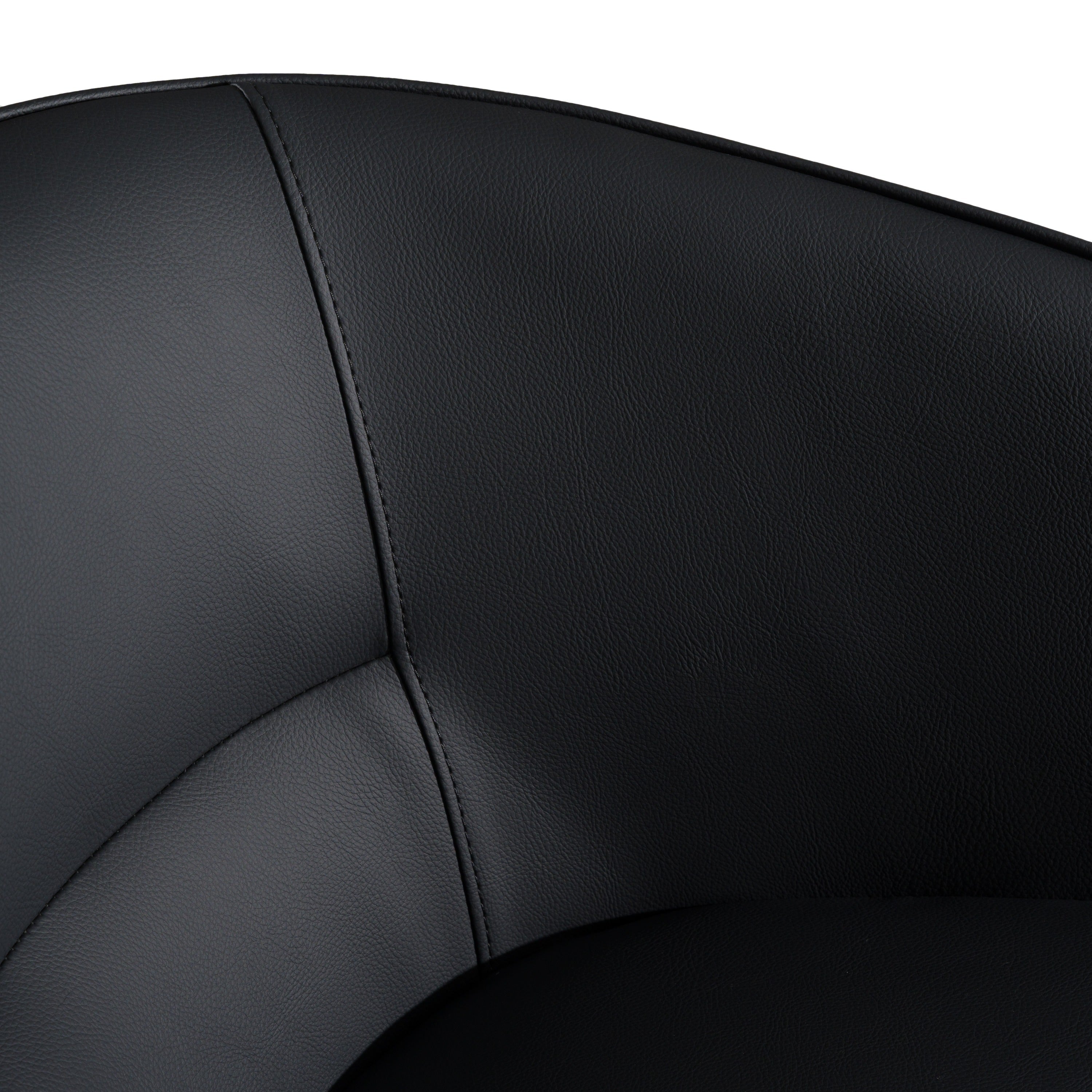 Kravitz - Modern Dark Grey Vegan Leather + Antique Brass Dining Chair - image 4