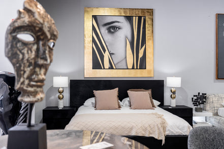 Kubia - Modern Gold 71" x 71" Painting - image 2
