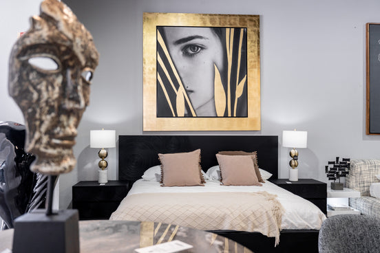Kubia - Modern Gold 71" x 71" Painting - image 2