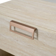 Lago - Modern Faux Travertine Nightstand - image 2